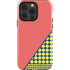 Coral Diagonal Split iPhone 15 Pro Impact Case